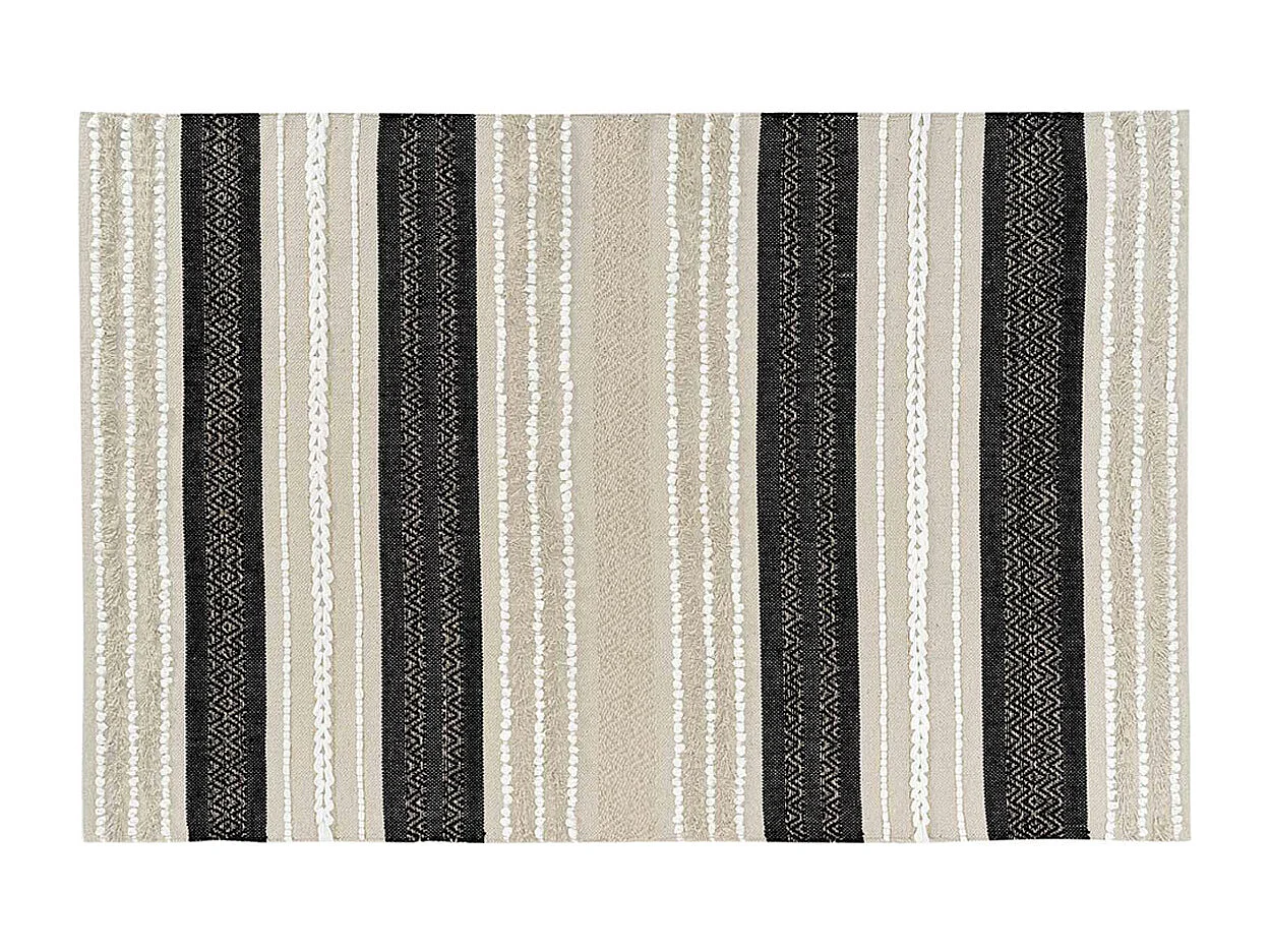 Tapis Déco "Mirage" 120x170cm Naturel & Noir
