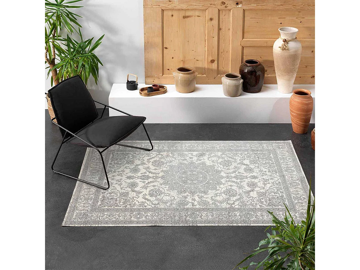 Tapis Déco Tissé "Persan" 68x110cm Naturel