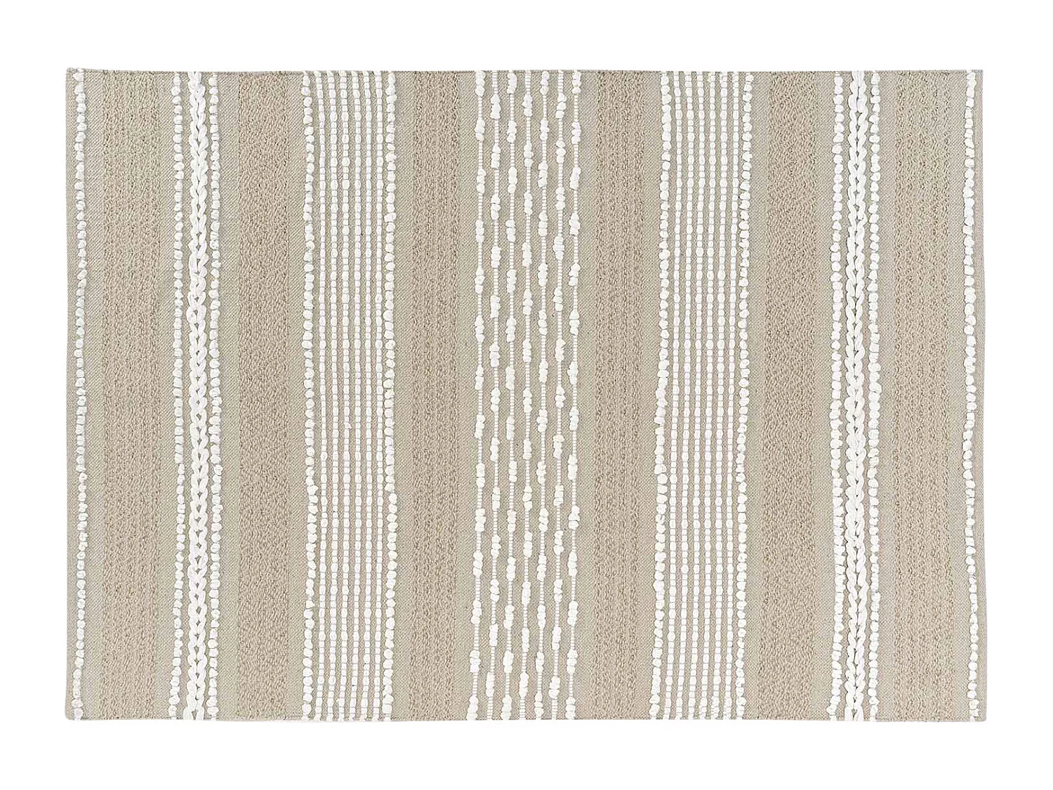 Tapis Déco "Blanca" 60x90cm Naturel & Blanc