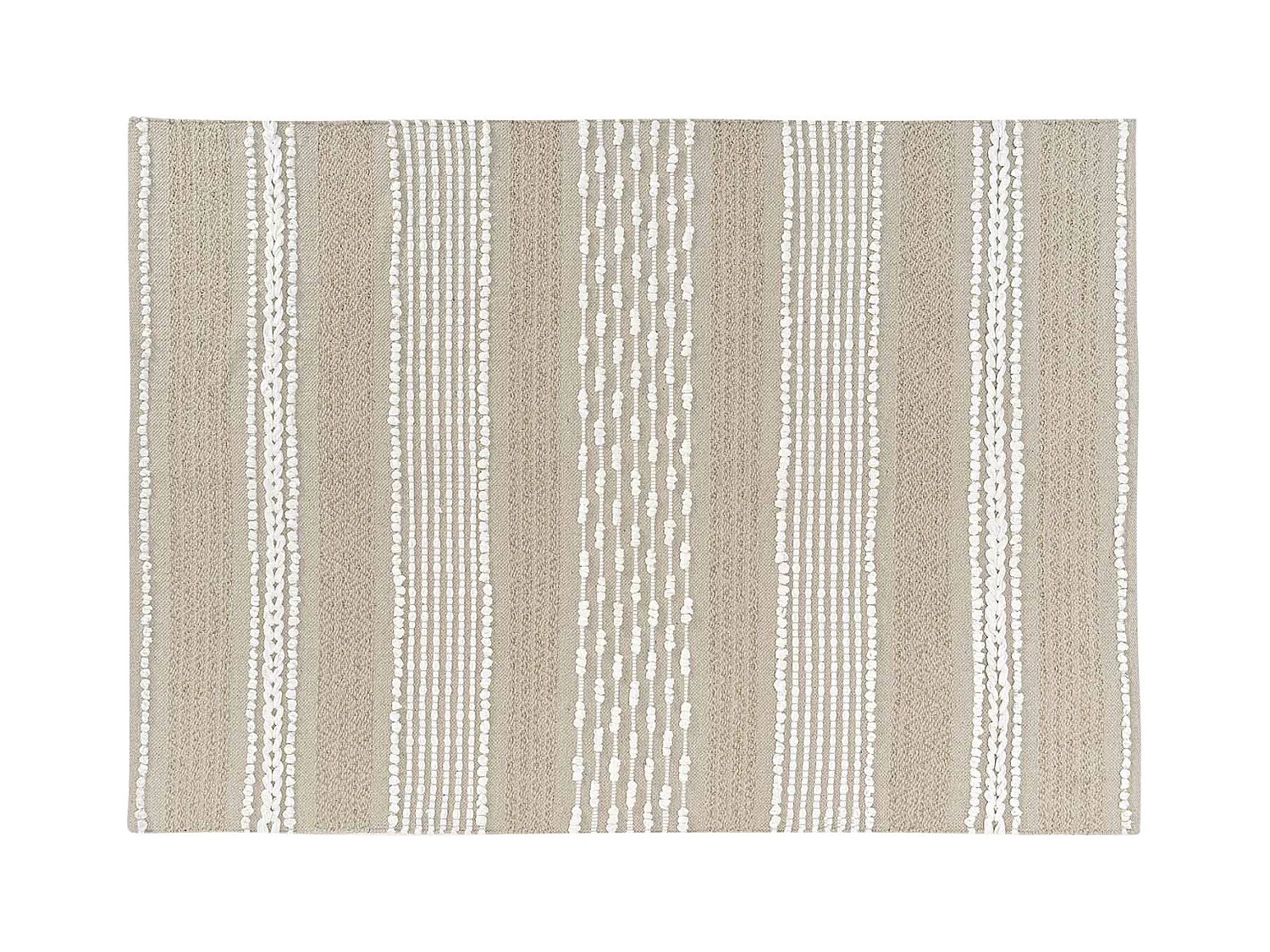 Tapis Déco "Blanca" 60x90cm Naturel & Blanc