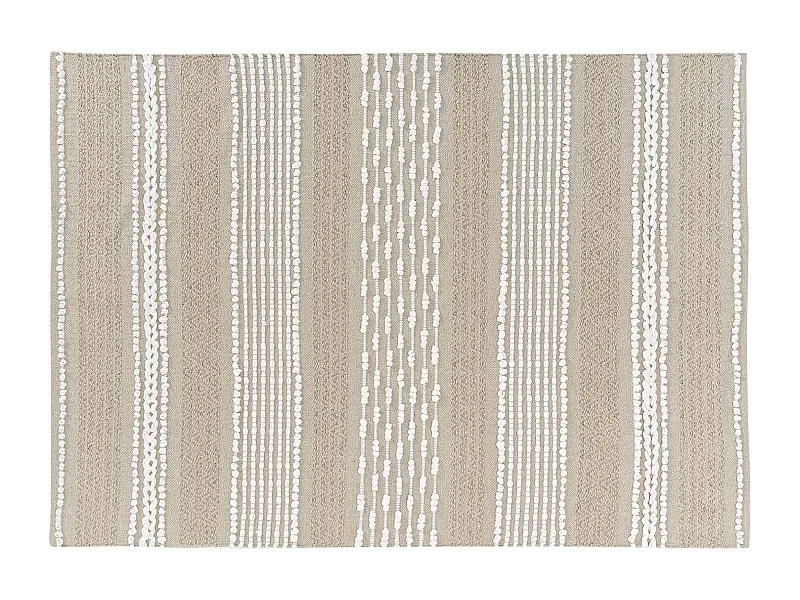 Tapis Déco "Blanca" 60x90cm Naturel & Blanc