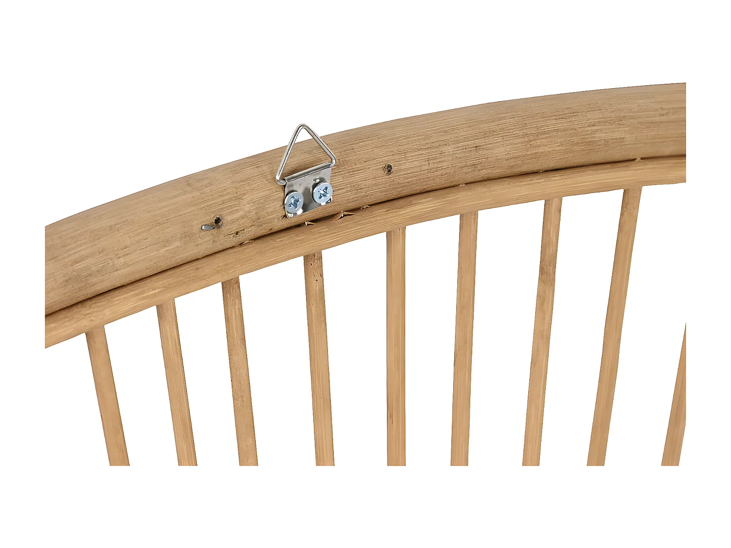 Tête de lit en bois de bambou coloris naturel - longueur 160 x profondeur 2  x Hauteur 80 cm