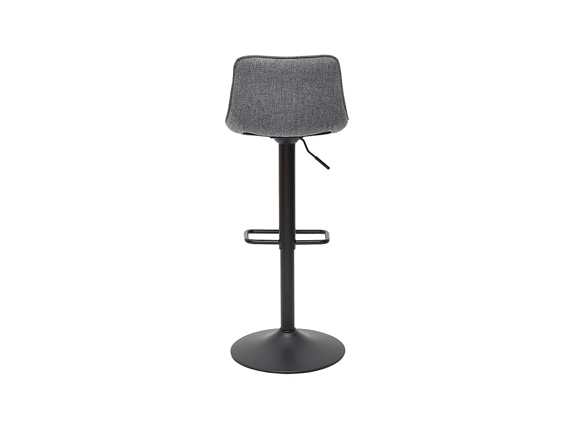 Tabourets de bar réglables pivotants 360° en tissu effet velours texturé gris et métal (lot de 2) BOOST