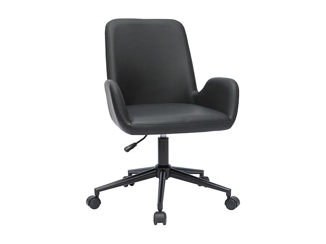 Bürostuhl Polyurethan und Metall schwarz ALBAN