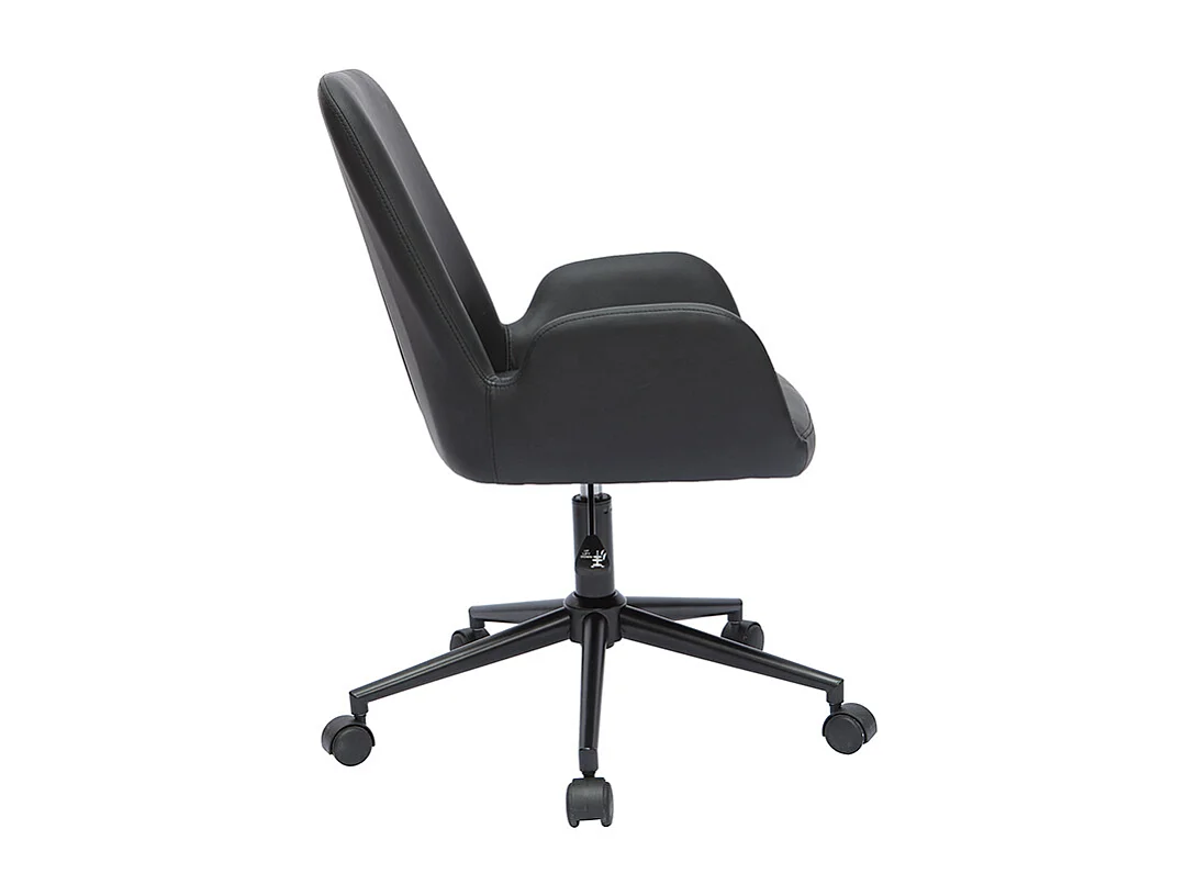 Bürostuhl Polyurethan und Metall schwarz ALBAN