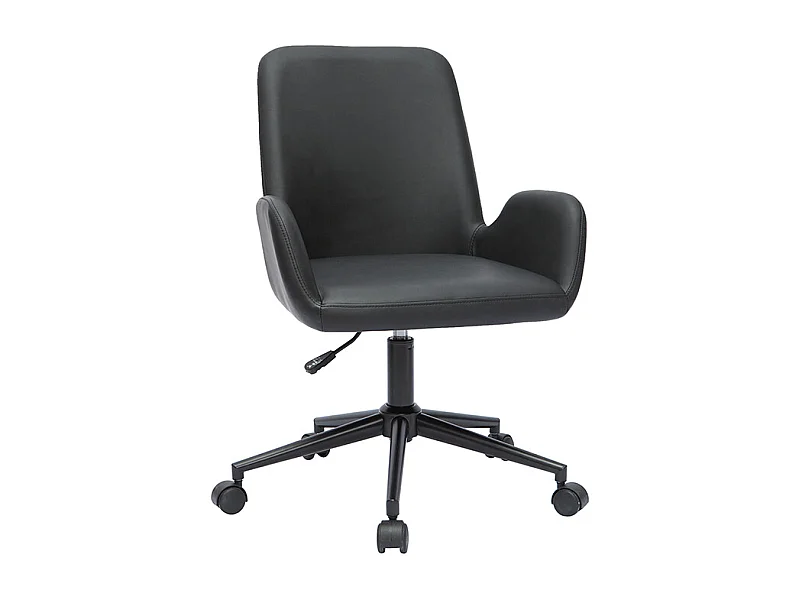 Bürostuhl Polyurethan und Metall schwarz ALBAN