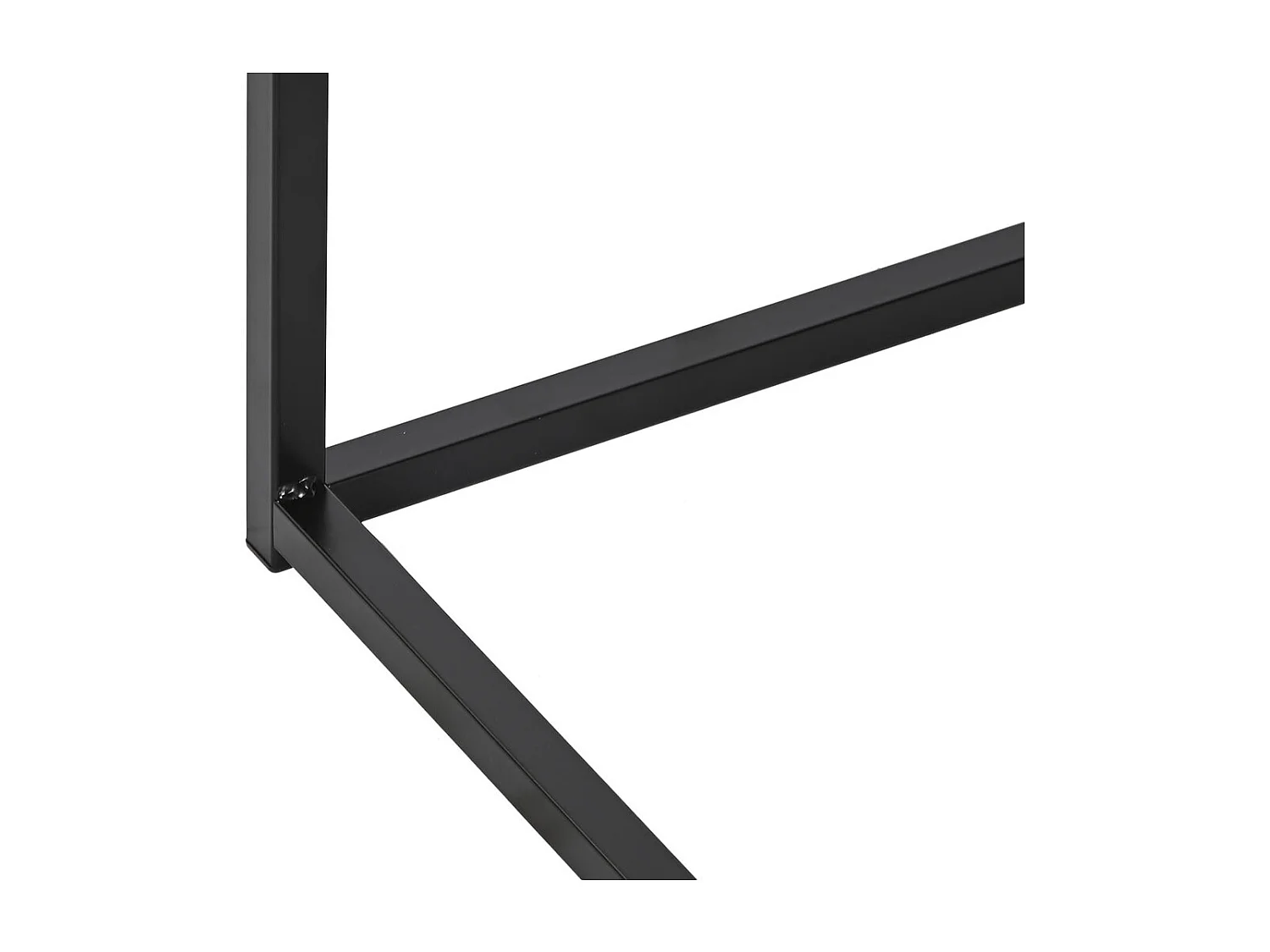 Table basse, table de salon rectangulaire en métal noir et marbre coloris noir  - longueur 100 x profondeur 60 x Hauteur 40 cm