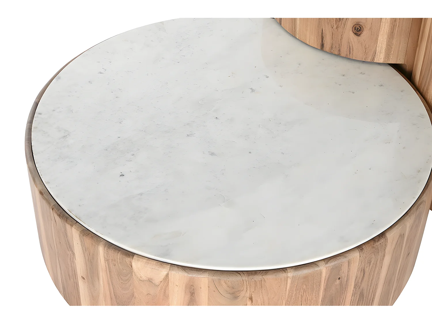 Lot de 3 tables d'appoint en bois d'acacia coloris naturel