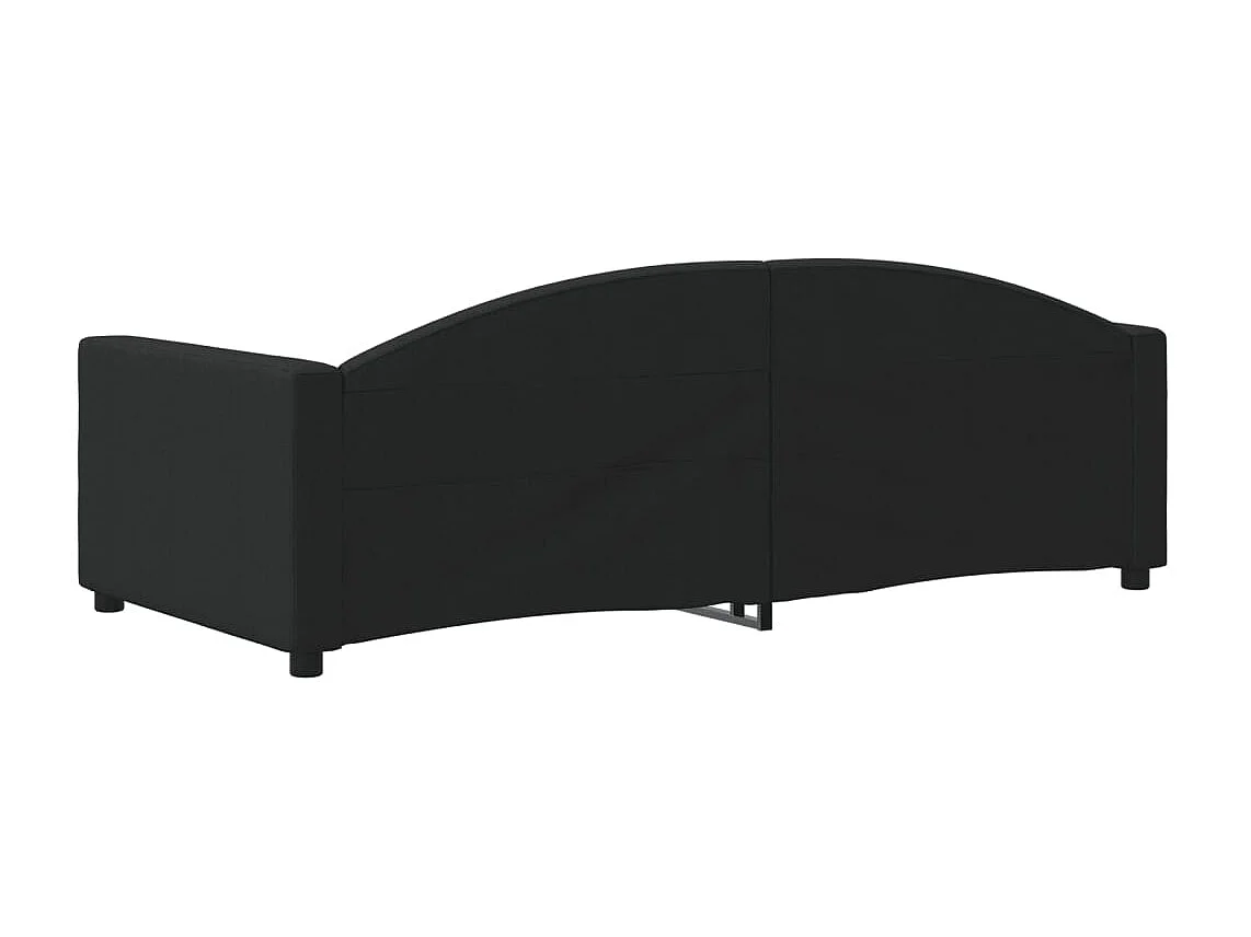 Lit de repos sans matelas noir 90x190 cm tissu