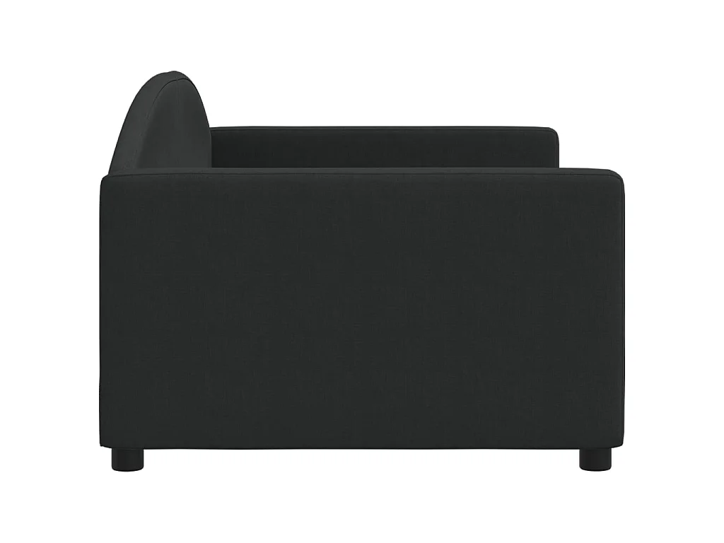 Lit de repos sans matelas noir 90x190 cm tissu