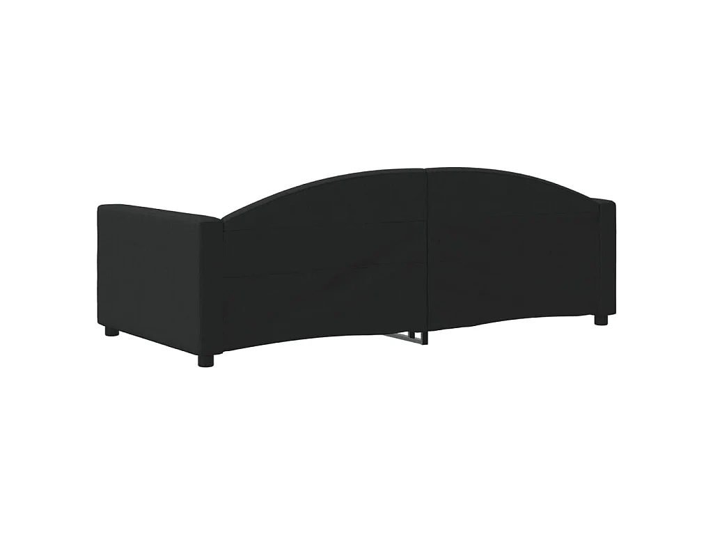 Lit de repos sans matelas noir 90x190 cm tissu