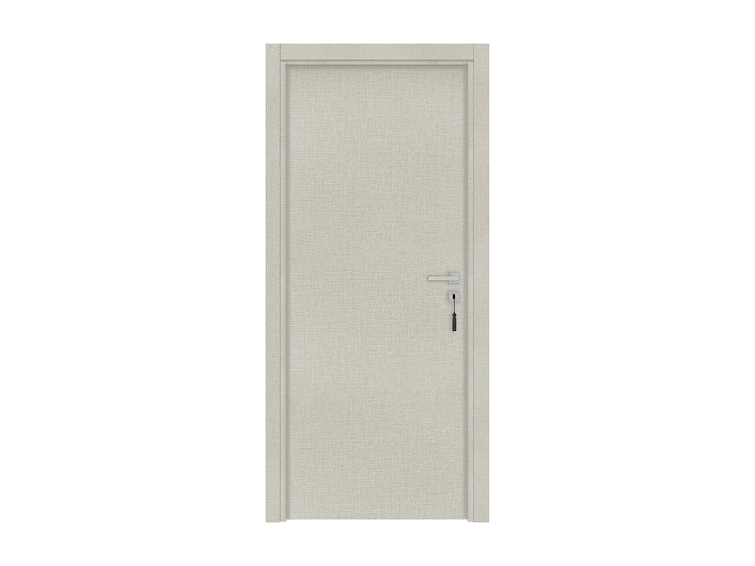 Bloc-porte pose fin de chantier collection Premium Miro, H.204 x l.63 cm, aspect textile opale, réversible
