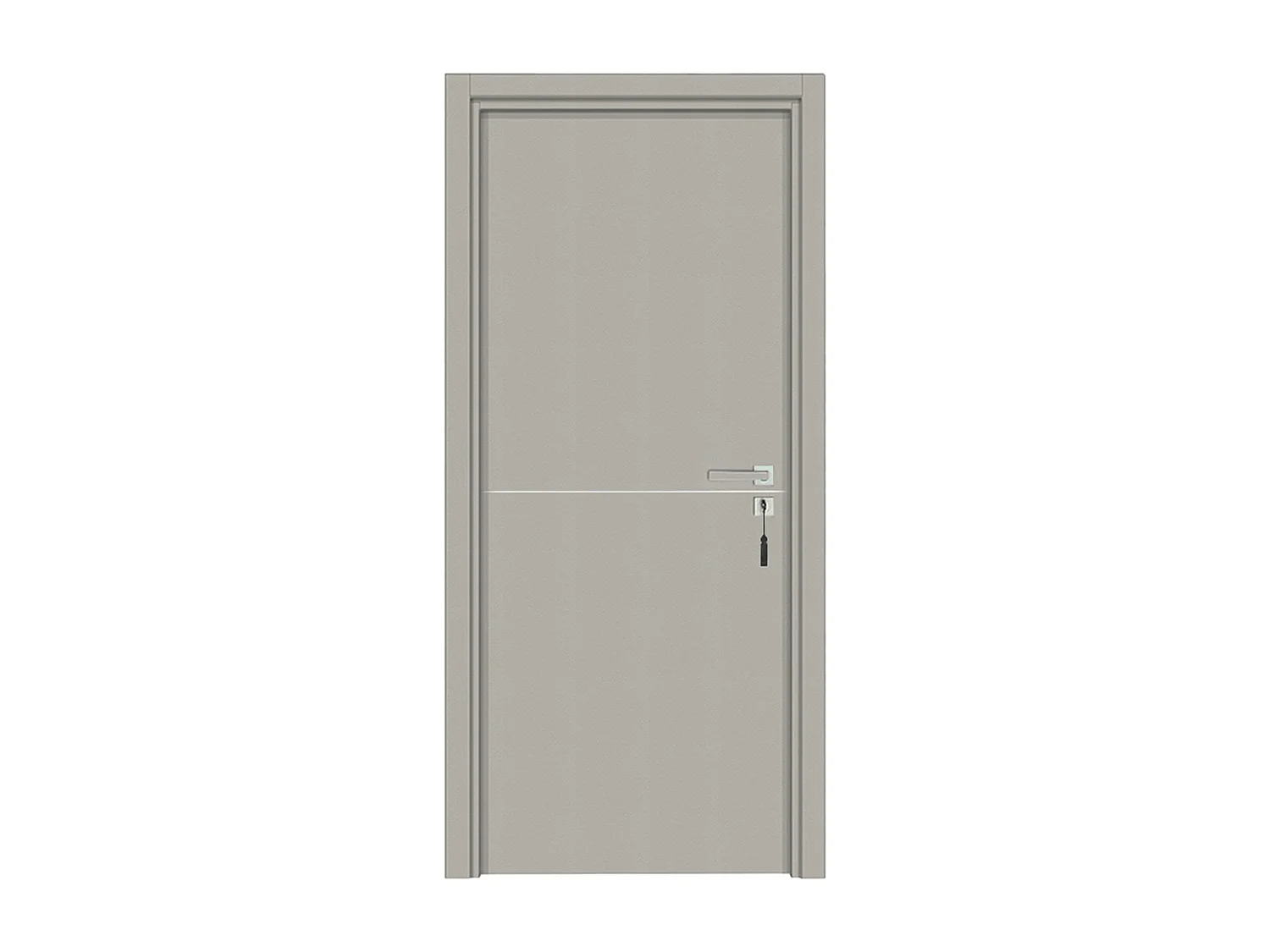 Bloc-porte pose fin de chantier collection Premium Riva, H.204 x l.73 cm, aspect cuir argile, réversible
