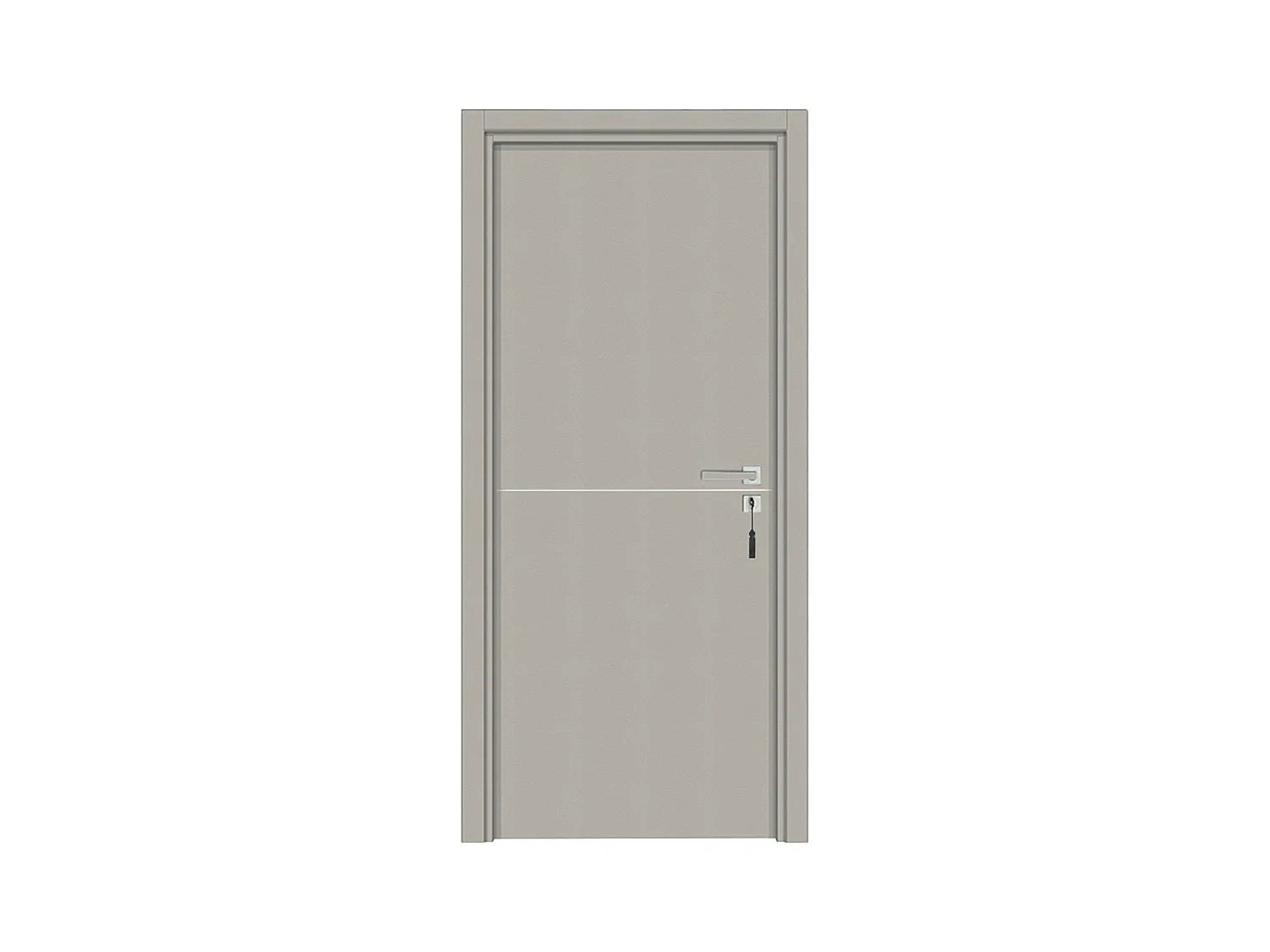 Bloc-porte pose fin de chantier collection Premium Riva, H.204 x l.73 cm, aspect cuir argile, réversible
