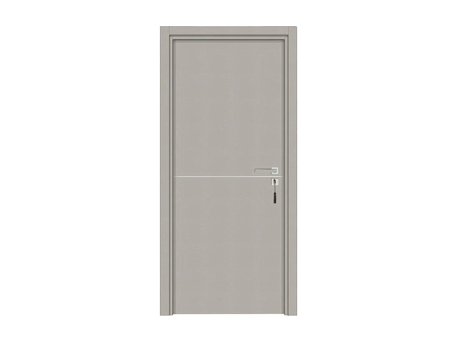 Bloc-porte pose fin de chantier collection Premium Riva, H.204 x l.73 cm, aspect cuir argile, réversible