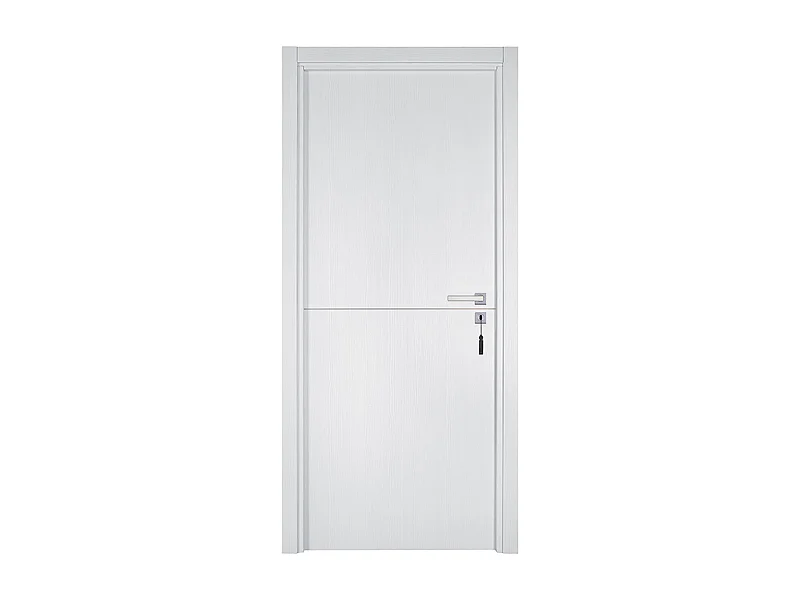 Bloc-porte pose fin de chantier collection Premium Riva, H.204 x l.73 cm, aspect chêne blanc, réversible