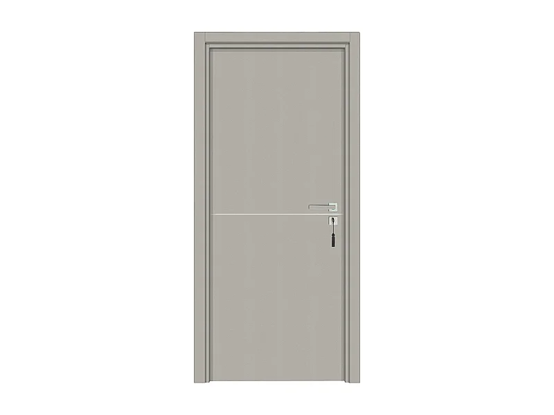 Bloc-porte pose fin de chantier collection Premium Riva, H.204 x l.93 cm, aspect cuir argile, réversible