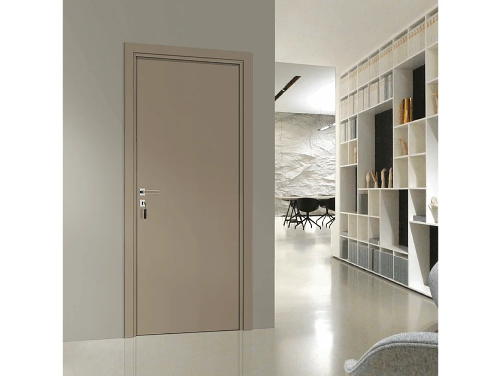 Bloc-porte pose fin de chantier collection Premium Miro, H.204 x l.83 cm, aspect cuir lichen, réversible