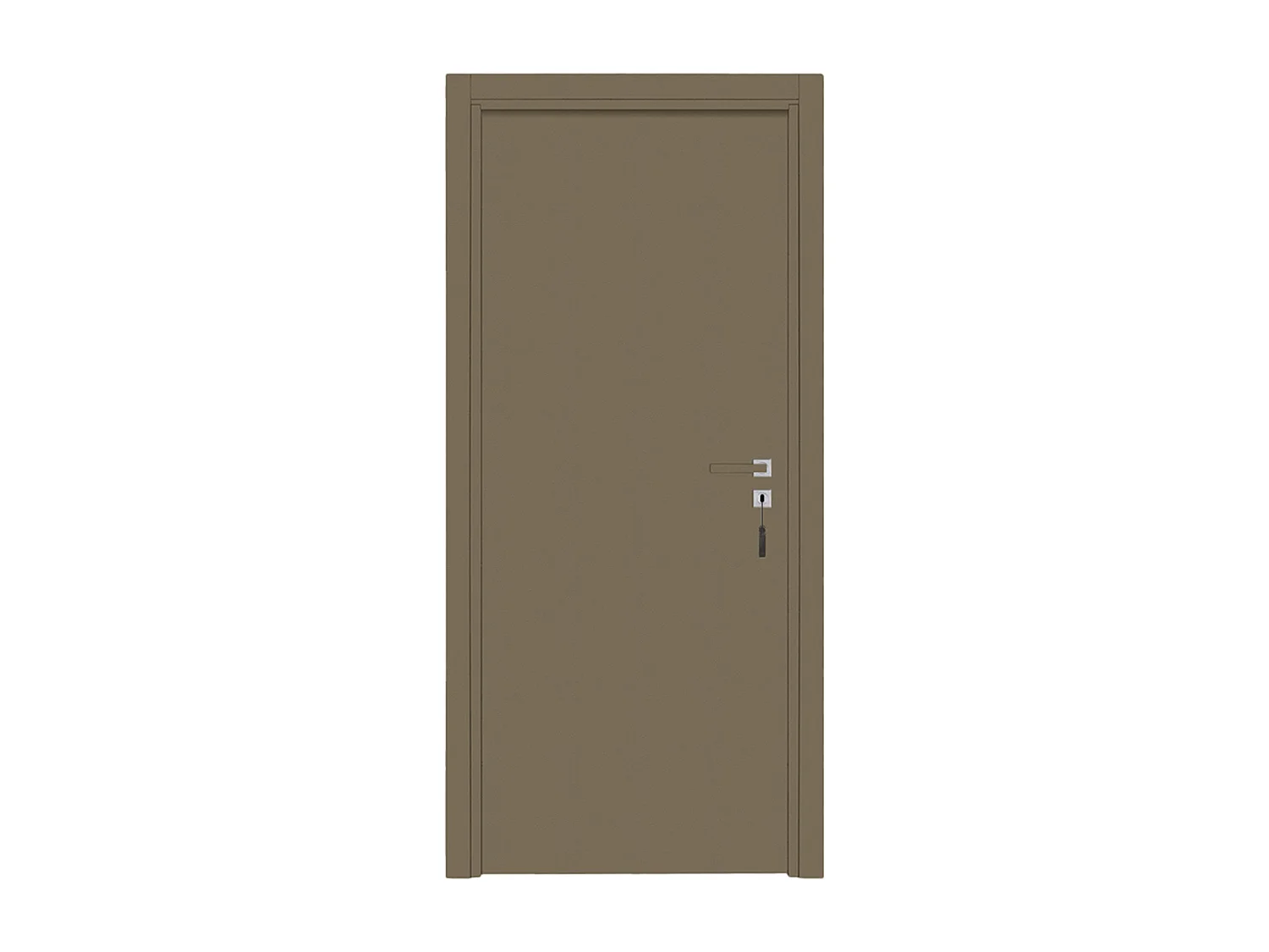 Bloc-porte pose fin de chantier collection Premium Miro, H.204 x l.83 cm, aspect cuir lichen, réversible