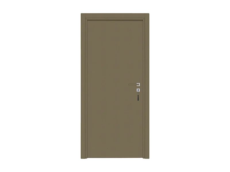 Bloc-porte pose fin de chantier collection Premium Miro, H.204 x l.83 cm, aspect cuir lichen, réversible