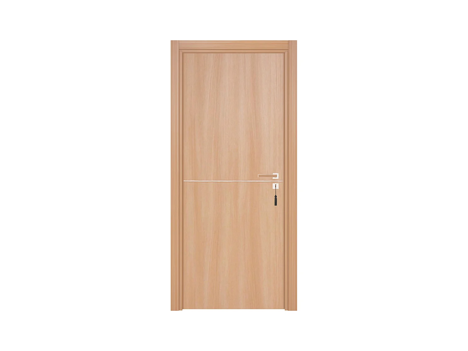 Bloc-porte pose fin de chantier collection Premium Riva, H.204 x l.73 cm, aspect chêne naturel, réversible