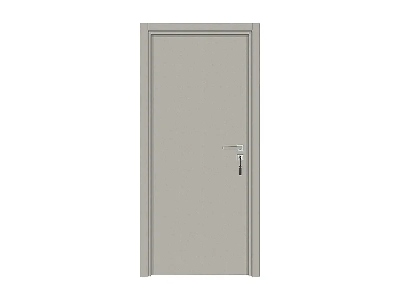 Bloc-porte pose fin de chantier collection Premium Miro, H.204 x l.83 cm, aspect cuir argile, réversible