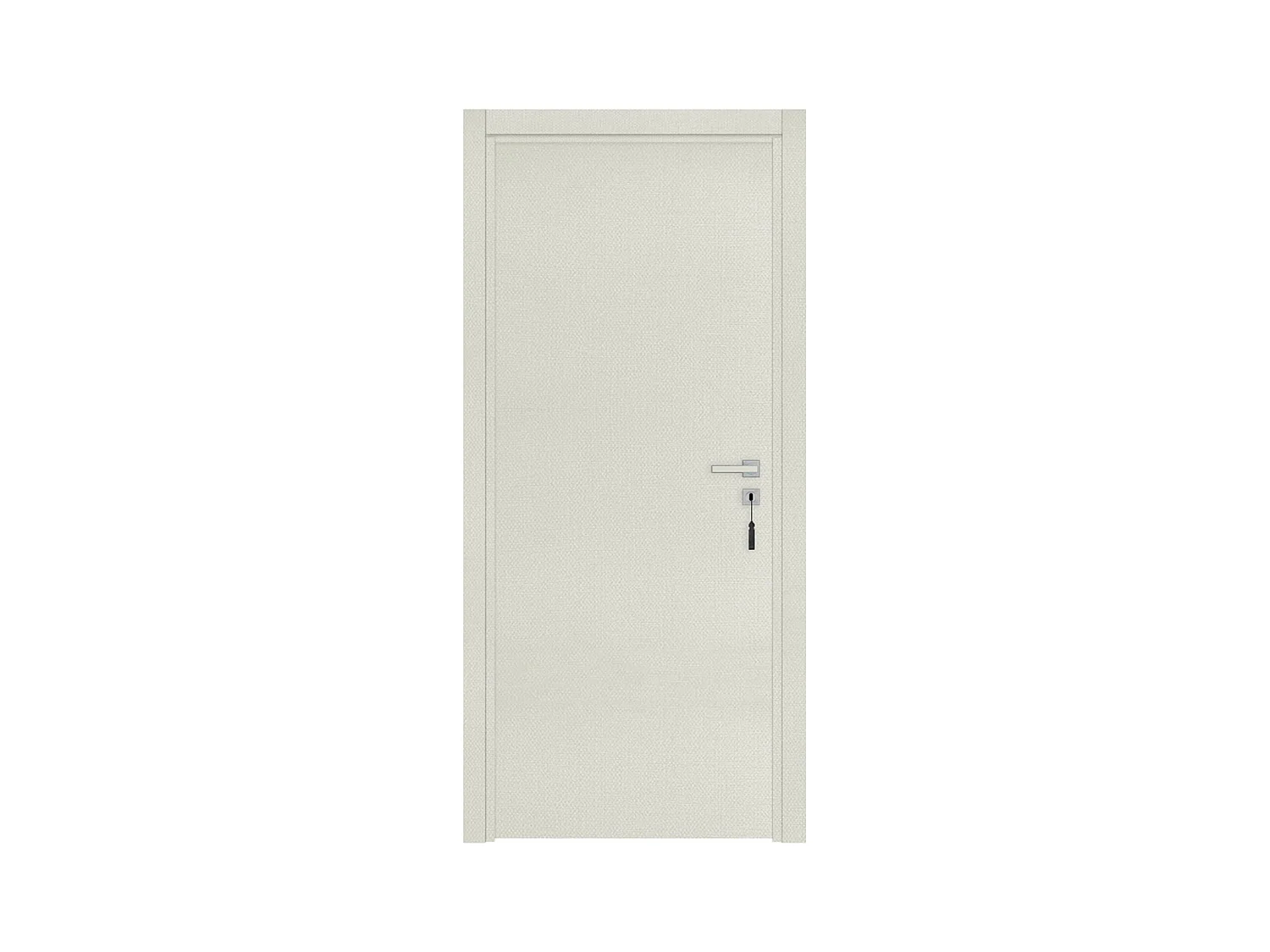 Bloc-porte pose fin de chantier collection Premium Miro, H.204 x l.93 cm, aspect textile perle, réversible