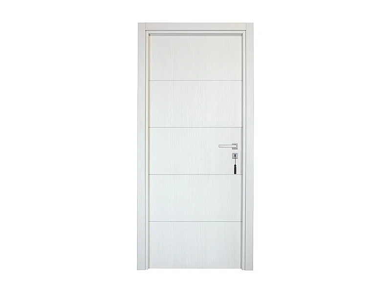 Bloc-porte pose fin de chantier collection Premium Seymour, H.204 x l.93 cm, aspect chêne blanc, réversible