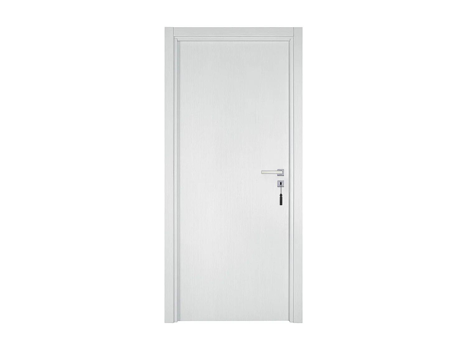 Bloc-porte pose fin de chantier collection Premium Miro, H.204 x l.73 cm, aspect chêne blanc, réversible