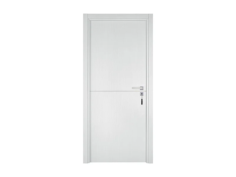 Bloc-porte pose fin de chantier collection Premium Riva, H.204 x l.93 cm, aspect chêne blanc, réversible