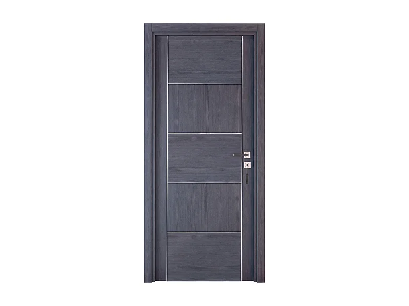 Bloc-porte pose fin de chantier collection Premium Casoar, H.204 x l.83 cm, aspect chêne cendré, réversible