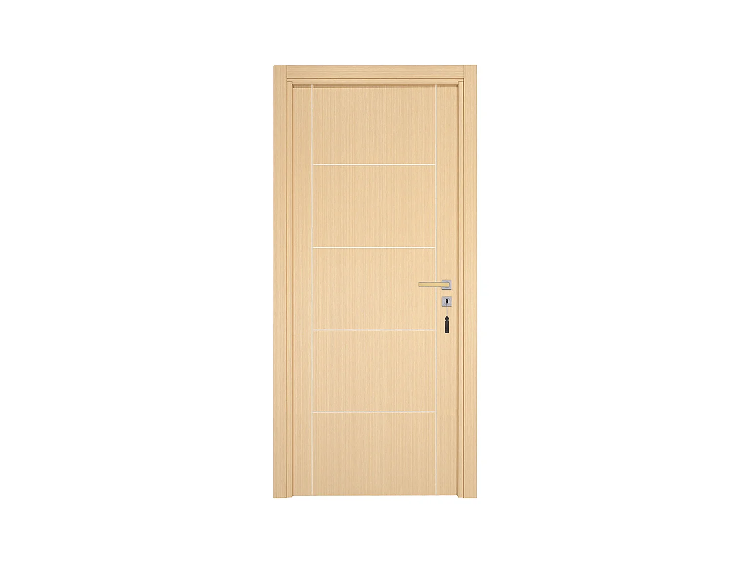 Bloc-porte pose fin de chantier collection Premium Casoar, H.204 x l.73 cm, aspect chêne clair, réversible