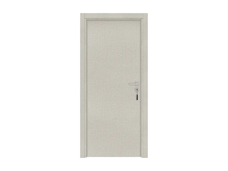 Bloc-porte pose fin de chantier collection Premium Miro, H.204 x l.93 cm, aspect textile opale, réversible