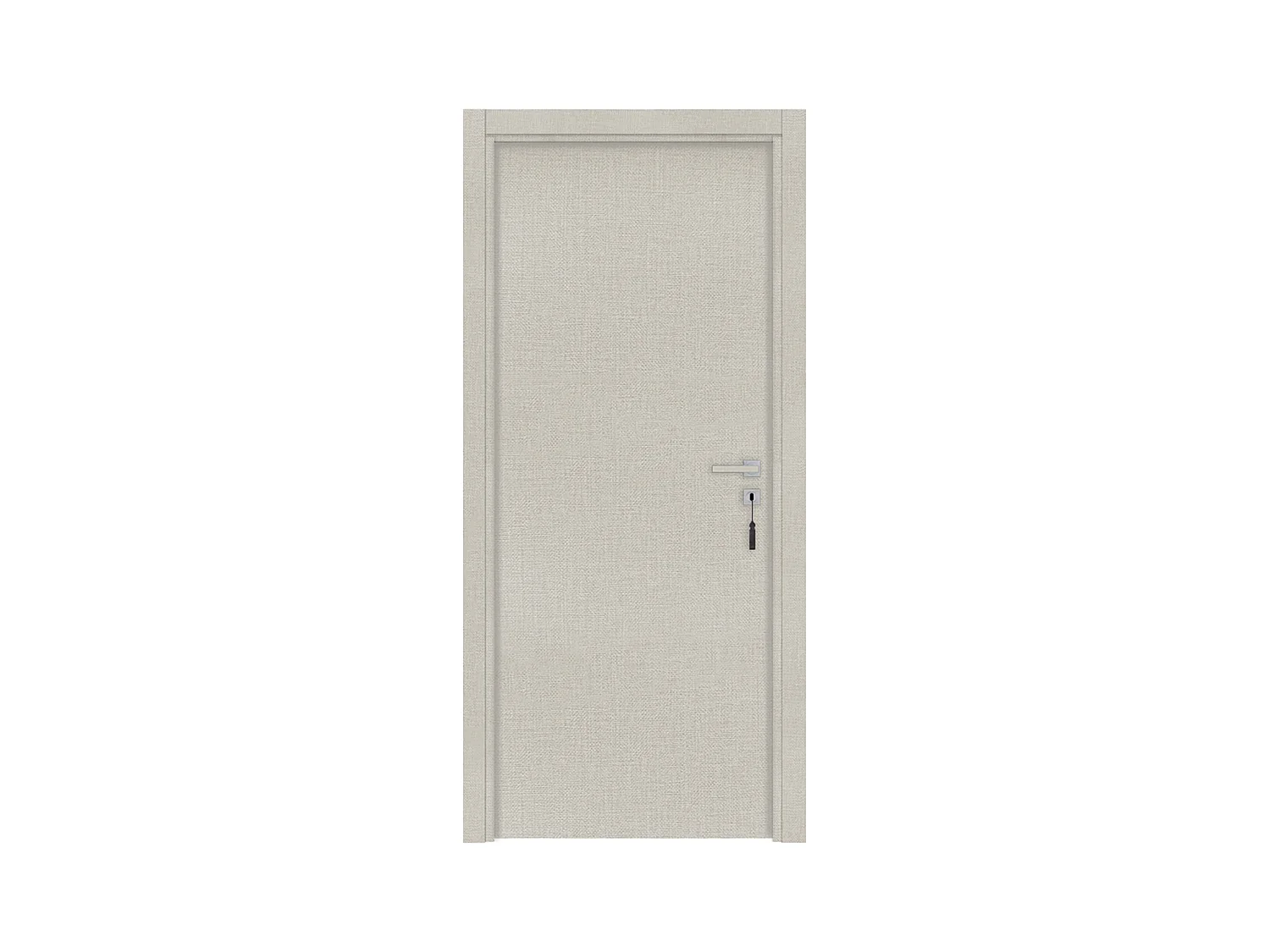 Bloc-porte pose fin de chantier collection Premium Miro, H.204 x l.93 cm, aspect textile opale, réversible