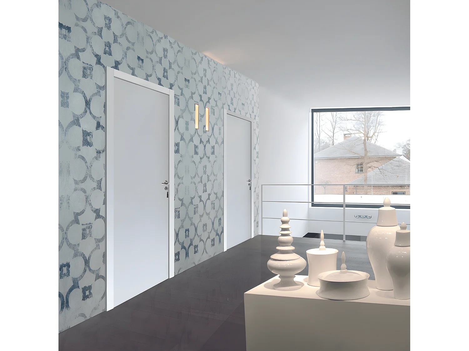 Bloc-porte Liberto, 83 cm, pré-peint