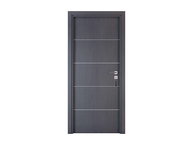 Bloc-porte pose fin de chantier collection Premium Seymour, H.204 x l.73 cm, aspect chêne cendré, réversible