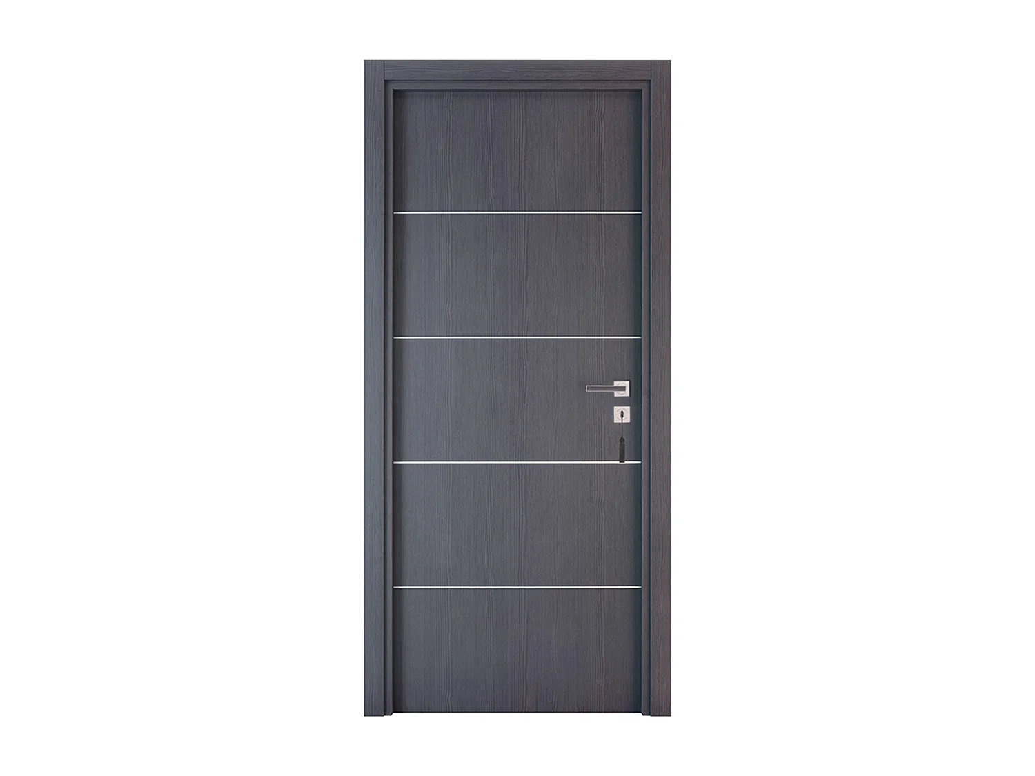 Bloc-porte pose fin de chantier collection Premium Seymour, H.204 x l.73 cm, aspect chêne cendré, réversible