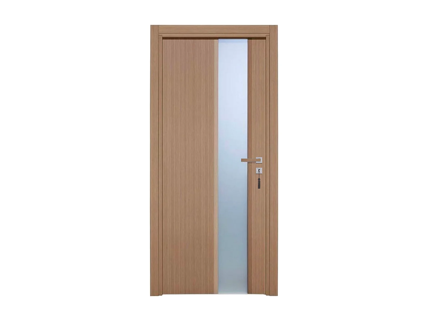 Bloc-porte pose fin de chantier collection Premium Enzo, H.204 x l.93 cm, aspect chêne gris, réversible
