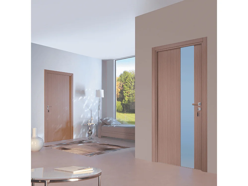 Bloc-porte pose fin de chantier collection PREMIUM Enzo, H.204 x l.93 cm, aspect chêne gris, réversible - Reivilo