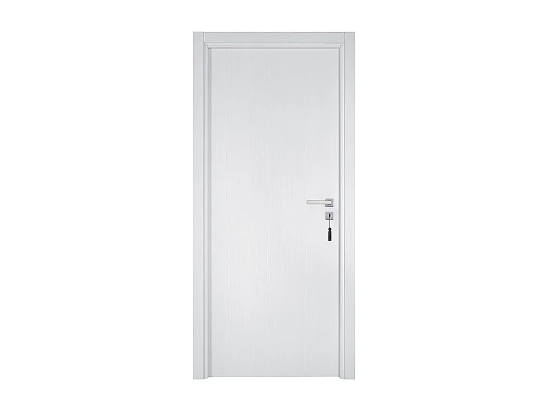 Bloc-porte pose fin de chantier collection Premium Miro, H.204 x l.93 cm, aspect chêne blanc, réversible