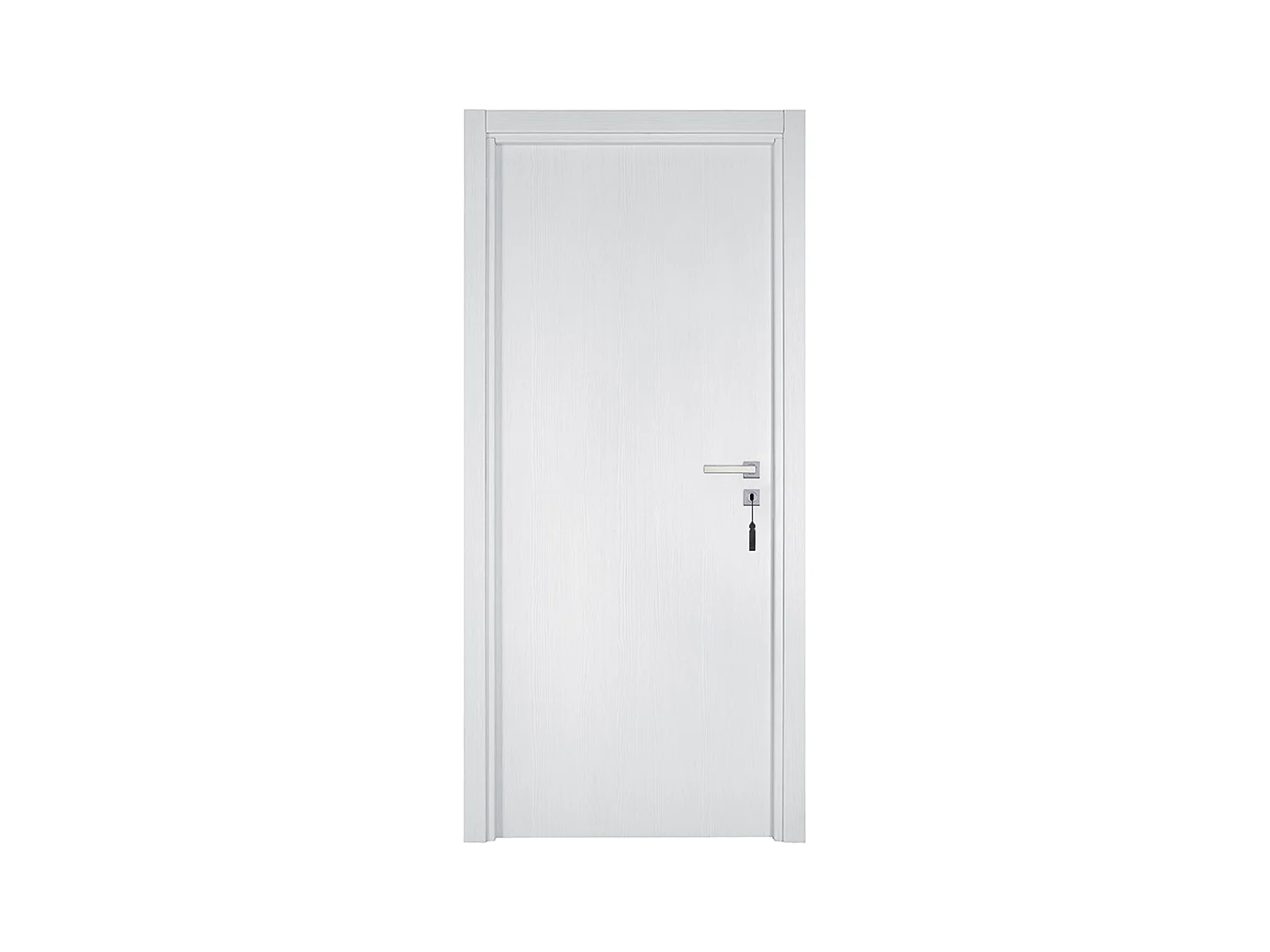 Bloc-porte pose fin de chantier collection Premium Miro, H.204 x l.93 cm, aspect chêne blanc, réversible