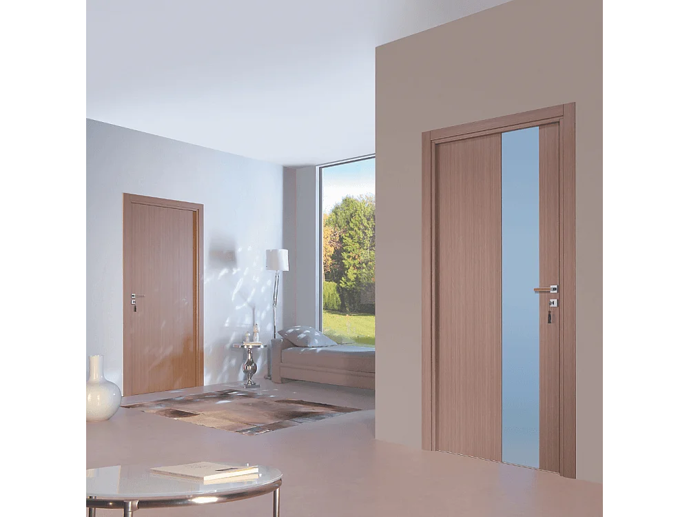 Bloc-porte pose fin de chantier collection Premium Enzo, H.204 x l.83 cm, aspect chêne gris, réversible
