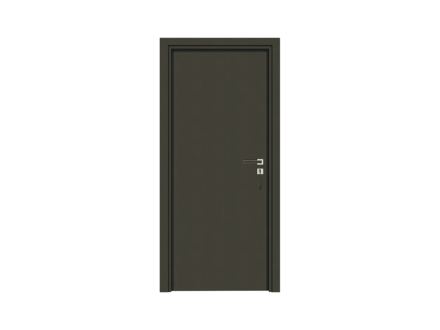 Bloc-porte pose fin de chantier collection Premium Miro, H.204 x l.73 cm, aspect cuir basalte, réversible