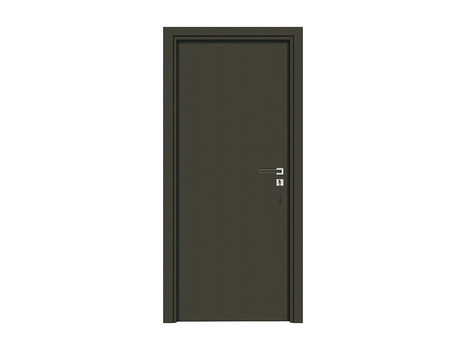 Bloc-porte pose fin de chantier collection Premium Miro, H.204 x l.83 cm, aspect cuir basalte, réversible