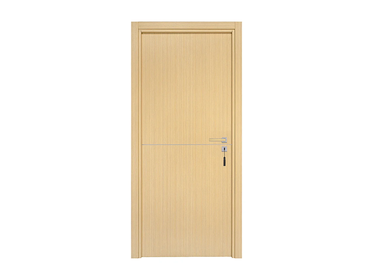 Bloc-porte pose fin de chantier collection Premium Riva, H.204 x l.73 cm, aspect chêne clair, réversible
