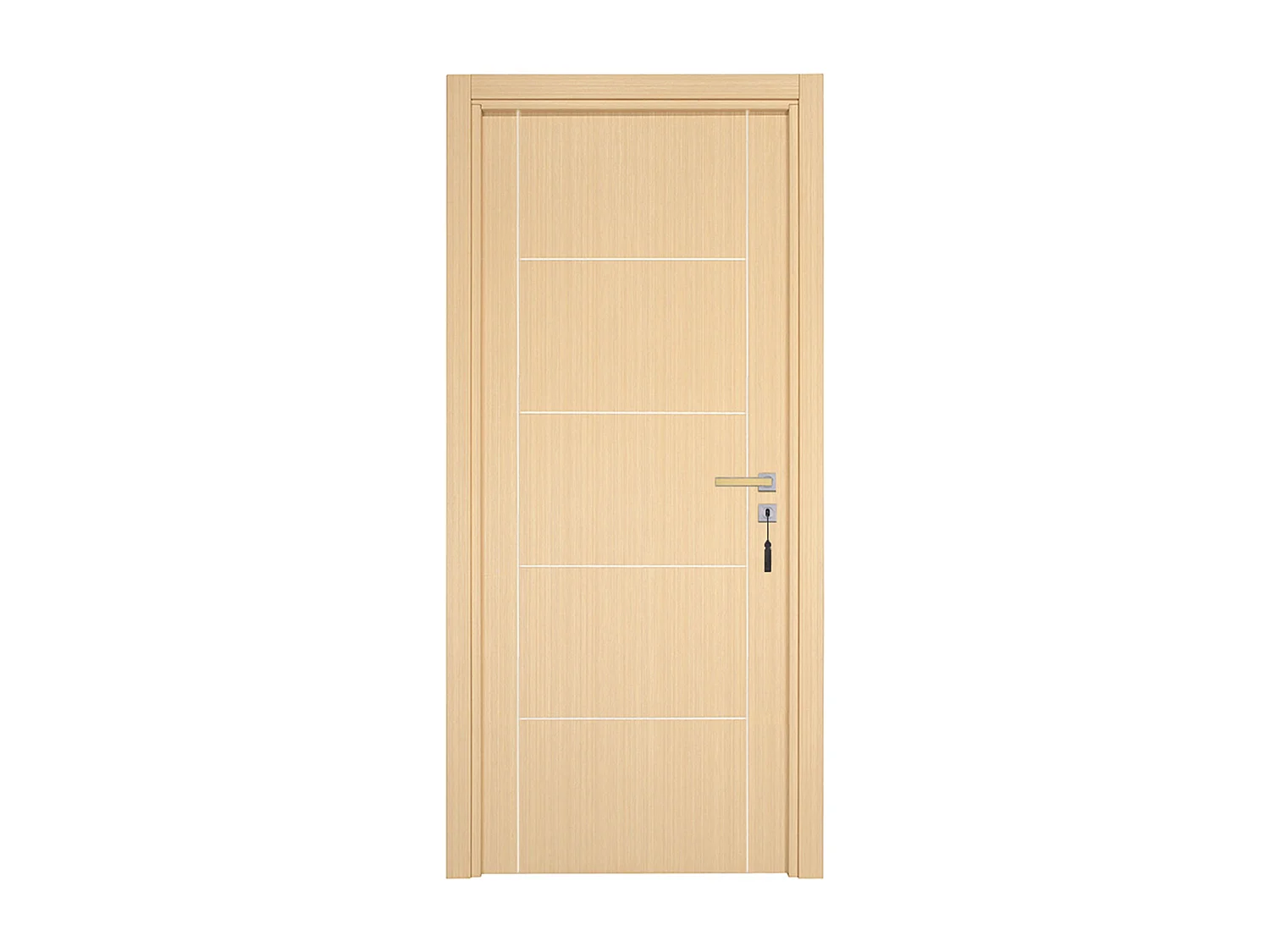 Bloc-porte pose fin de chantier collection Premium Casoar, H.204 x l.93 cm, aspect chêne clair, réversible
