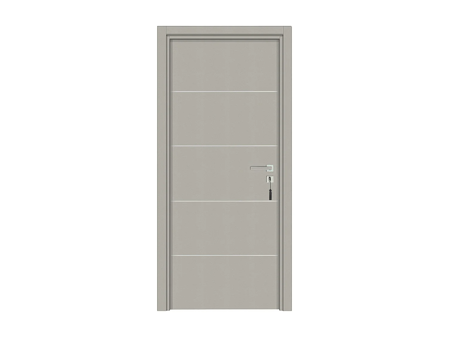 Bloc-porte pose fin de chantier collection Premium Seymour, H.204 x l.93 cm, aspect cuir argile, réversible