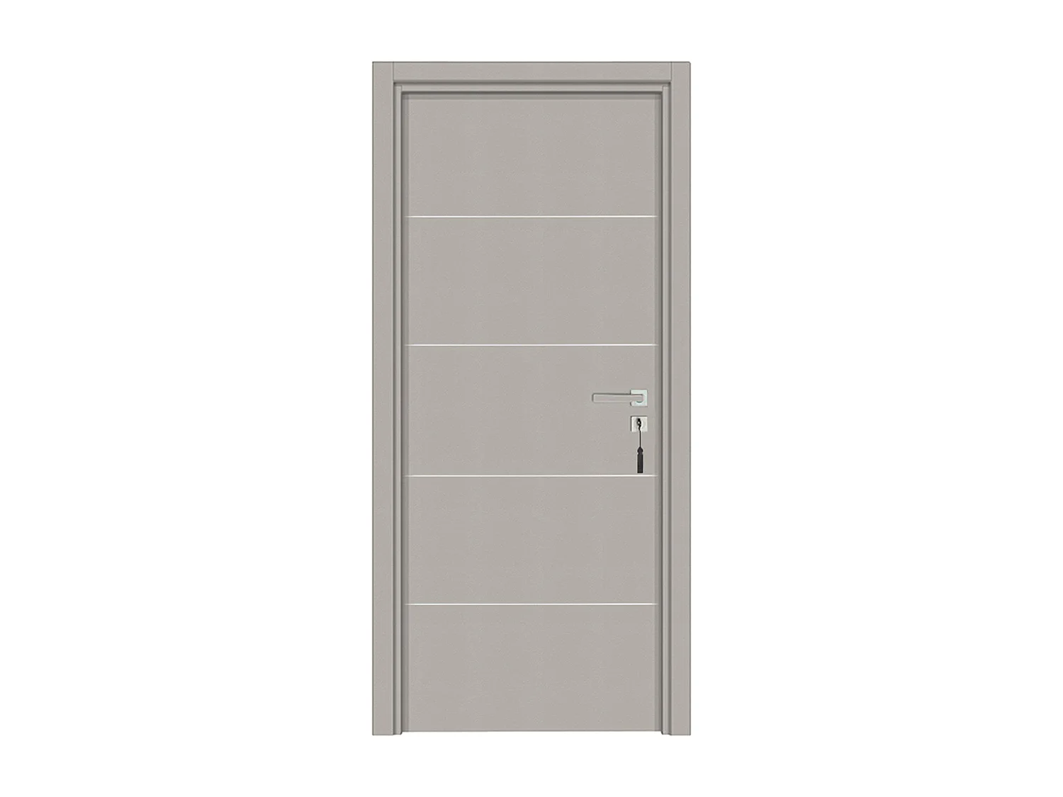Bloc-porte pose fin de chantier collection Premium Seymour, H.204 x l.93 cm, aspect cuir argile, réversible