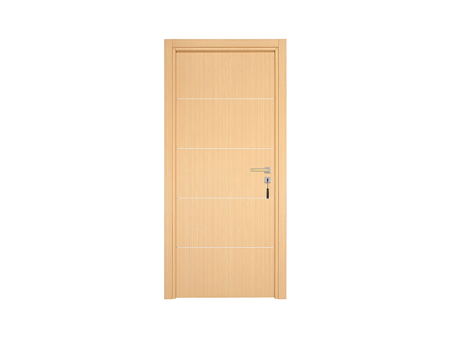 Bloc-porte pose fin de chantier collection Premium Seymour, H.204 x l.83 cm, aspect chêne clair, réversible