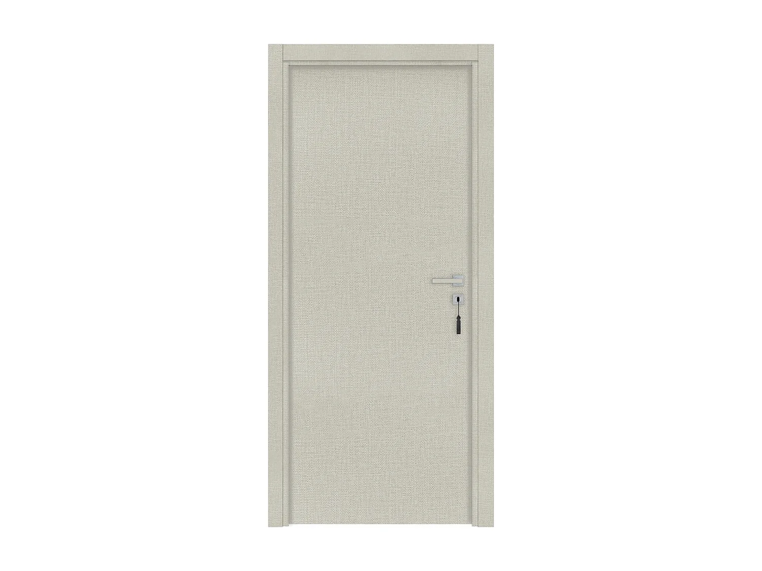 Bloc-porte pose fin de chantier collection Premium Miro, H.204 x l.83 cm, aspect textile opale, réversible
